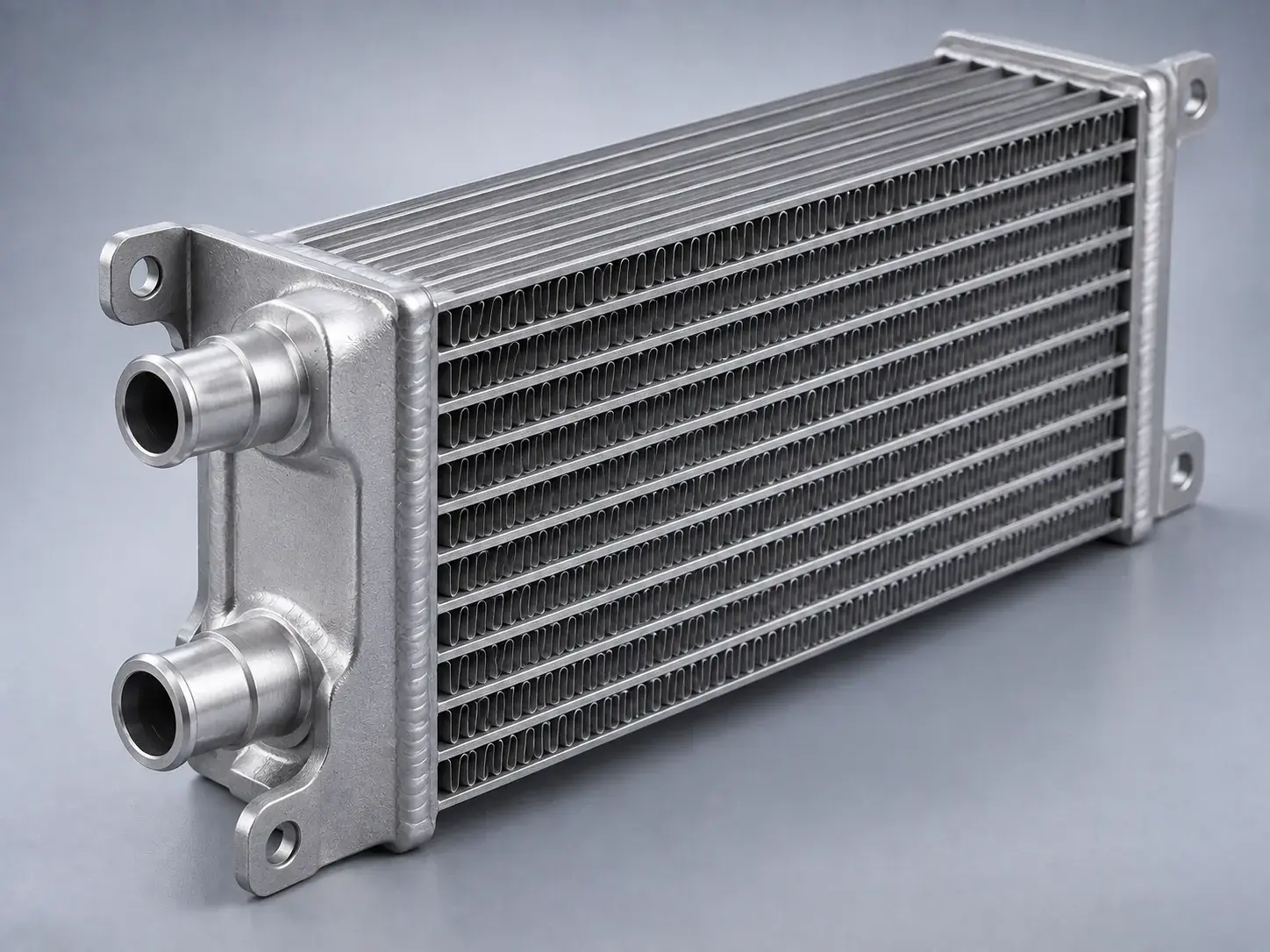 A new aluminium oil cooler core with close-packed cooling fins