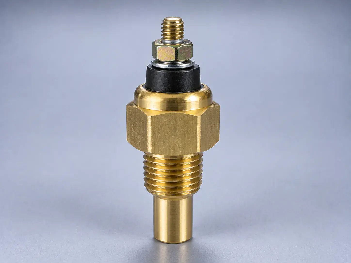 A new brass engine temperature sender with a terminal post